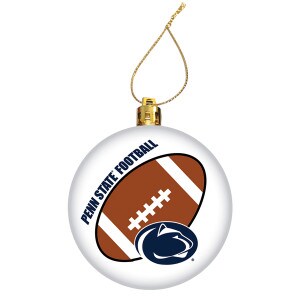 ornament with athletic logo and Penn State Football image